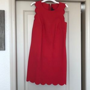J Crew scalloped dress